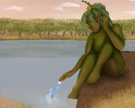 Dryad by the Lake