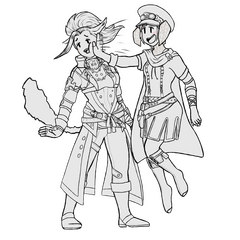 Sketch + extra character