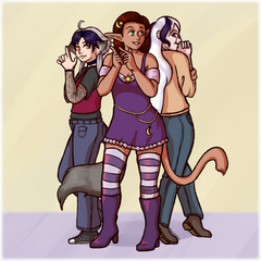 Fullbody + 2 extra characters